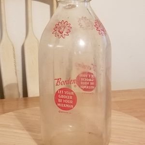 Vintage Borden's Glass Milk Bottle